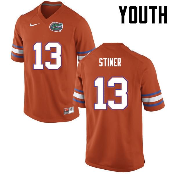 Youth NCAA Florida Gators Donovan Stiner #13 Stitched Authentic Nike Orange College Football Jersey LCR8365QZ